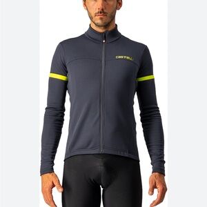 CASTELLI almost new, Men's Black Cycling Jacket, FONDO